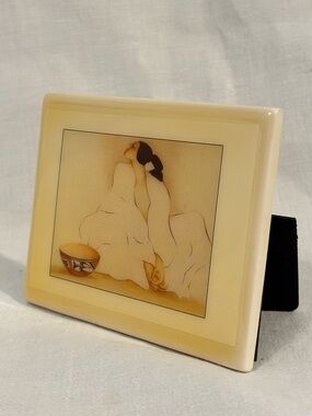 Vintage R.C. Gorman Sandstone Creations Native American Woman Pottery Keeper